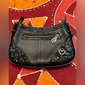 Brighton leather purse with silver trim